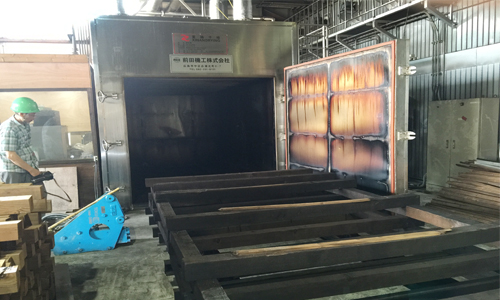 wood drying kiln in Japan